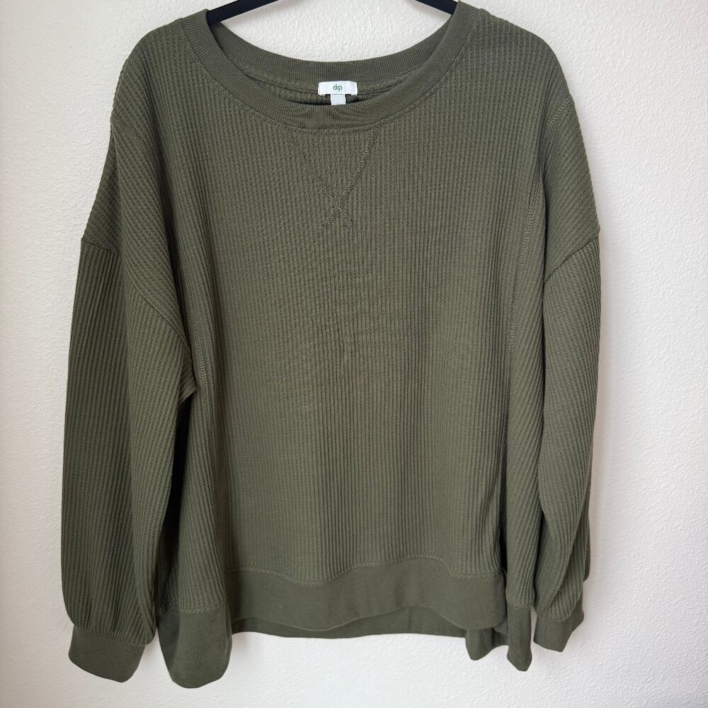 dip • Oversized Waffle Crewneck NWOT